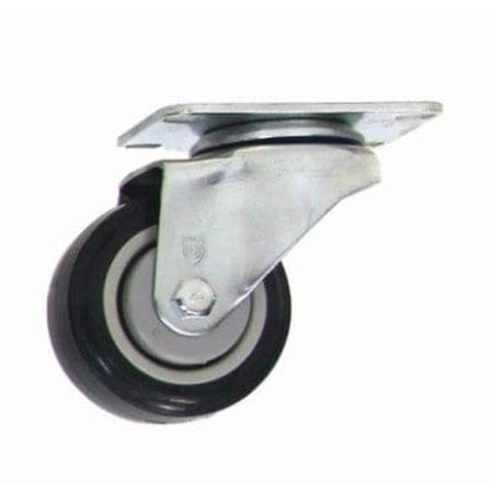R&B Wire Products 3 in. Swivel Plate Caster for Vinyl and Poly Trucks CSTR408/12SW